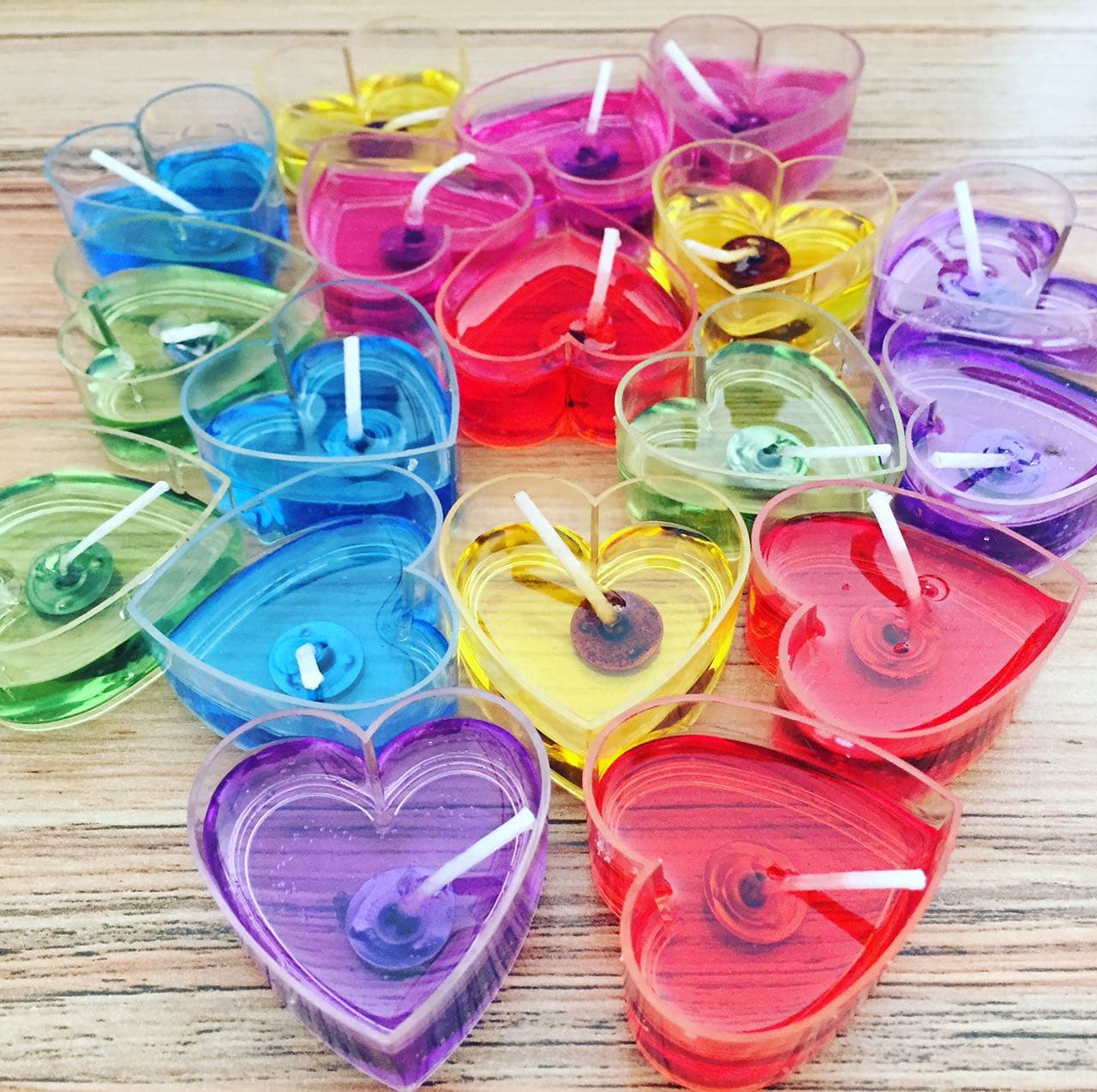 heart shaped jelly candle